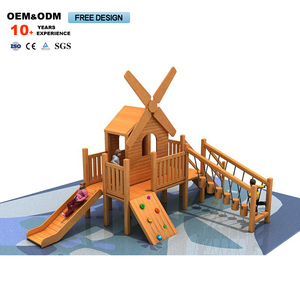 Parque Infantil de Madera de Lujo para Niños, con Tobogán y Juegos de Parque de Diversiones, Espacio de Recreación al Aire Libre Premium - Product Image 4