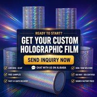 Rouleau de film froid laser personnalisé OEM, motif PET 25 microns, effet arc-en-ciel 3D pour imprimante de transfert d'étiquettes, autocollant DIY, fabricant