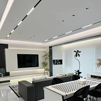 Nouveau design, rail lumineux magnétique en aluminium pour intérieur, spot LED encastré en surface, 2700K blanc chaud, Ra90, durée de vie de 50 000 heures