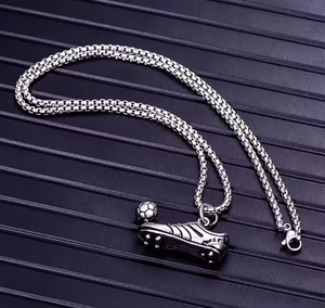 Collar con Colgante de Cadena de Acero Inoxidable Estilo <span class=keywords><strong>Punk</strong></span>, Zapatos de Fútbol Europeos Americanos Más Vendidos, para Hombre - Product Image 5