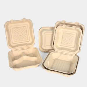 SenAng07 Hộp Cơm Trưa Thực Phẩm Giá Xuất Xưởng Hộp Đựng Mía Đường Vận Chuyển Bột Giấy <span class=keywords><strong>1</strong></span> 2 3 Ngăn Hộp Đựng Vỏ Sò Hamburger - Product Image 6