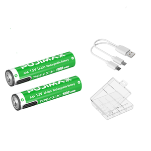 PUJIMAX a lunga durata di potenza ricaricabile 3A 1.5V batteria al litio 1100mWh con porta USB Type-C per telecomandi, giocattoli - Product Image 1