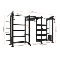Jaula de Potencia Comercial de Alta Resistencia, Capacidad 3x3, Soporte de Acero para Sentadillas para Gimnasio