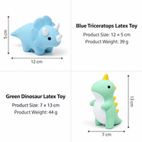 Jouet pour chien en latex naturel en forme de dinosaure, jouet à mâcher qui couine pour la dentition des chiots, l'entraînement et le jeu interactif