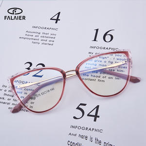 Montures de lunettes œil-de-chat Falai 87075 anti-lumière bleue TR90 pour femmes, largeur de monture moyenne - Product Image 3