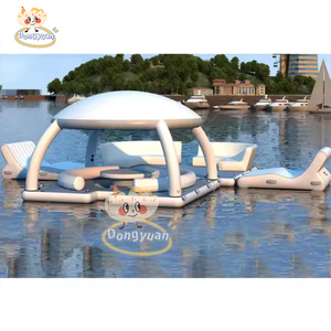 Multi-Use Inflatable Shade Tent Chinese Manufacturer Sea <strong>Pool</strong> <strong>Floating</strong> Platform Leisure Bar Sofa Lounger Row Water Parks - Product Image 6