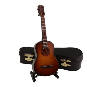 2023 Hot Seller Miniatuur Gitaar Viool Model Verjaardagscadeau Houten Muziekinstrument Groothandel