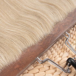 Topper de cheveux naturels russes slaves pré-plumés avec nœuds décolorés pour femmes, vente en gros directe usine - Product Image 2