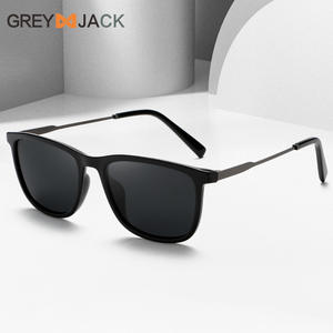 Lunettes de soleil polarisées Greyjack, monture en métal noir TR, verres TAC, protection UV400, unisexe, utilisation en extérieur - Product Image 2