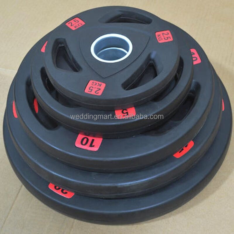 ONESTARSPORTS Free Weights Fitness Competition Weight Lifting Barbell Rubber Bumper Plates