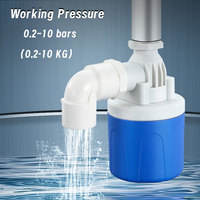 Válvula de flotador automática de 1/2 pulgada para control de nivel de agua, sin electricidad, con detención automática de llenado para tanque de agua