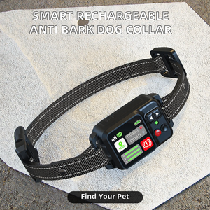 Collier GPS rechargeable en plastique de haute qualité pour chien, étanche IP67, anti-aboiement électrique avec affichage LED - Product Image 2