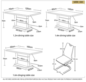 Мебель для французской столовой, набор для столовой, современный стеклянный обеденный стол, 6 стульев - Product Image 4