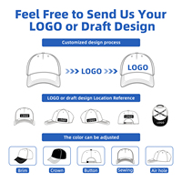 Gorra de Béisbol de Lujo de 5 Paneles, Negra, de Algodón, Estructurada, Gorras Deportivas Lisas con Logotipo Bordado Personalizado para Hombre