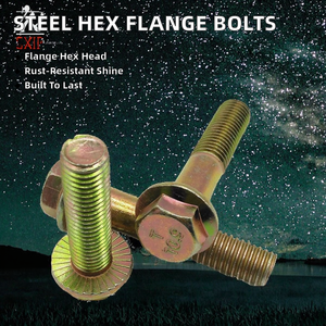 DIN Standard Carbon Steel Hex <b>Flange</b> <b>Bolts</b> with Zinc Plated Hexagon Head Screw M1 Point 6 Thread Class Ten - Product Image 4