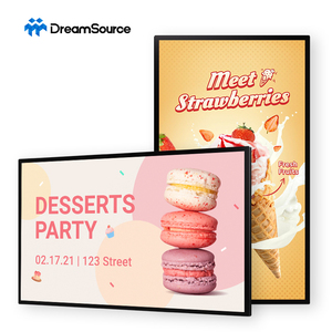 32 43 55 65 Inch Digital Electric Menu Board 2K/4K 350 Nits High Bright LCD <b>Wall</b> <b>Display</b> Screen - Product Image 1