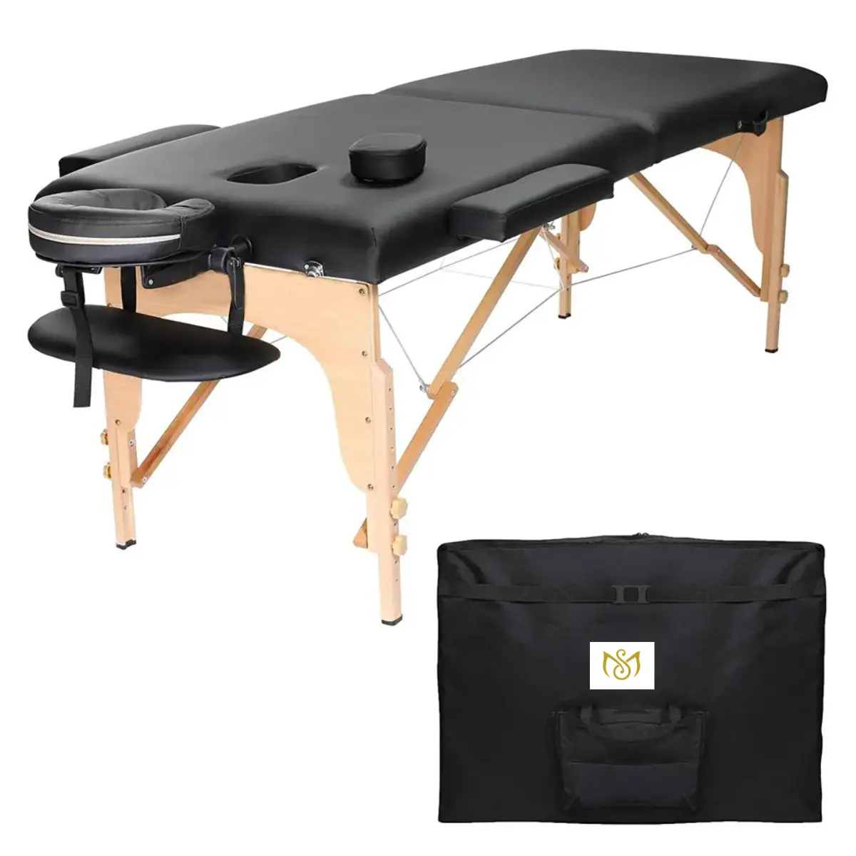 Best in page Free Bag Factory Direct Wholesale Portable Lightweight Wood bed Massage Table for Facial Beauty Salon