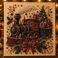 Kit de Peinture Diamant 5D Perle de Haute Qualité Père Noël DIY pour Adultes, Loisir Anti-Stress, Décoration Maison, Cadeau