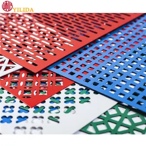 Перфорированный алюминиевый лист с цветным покрытием, различные формы отверстий