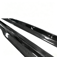 Extensions de jupes latérales en fibre de carbone véritable style PSM pour BMW F82 F83 M4 Série 4 2014-2019, séparateur de pare-chocs latéral, kit carrosserie