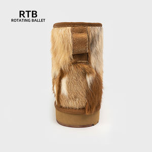 여성용 겨울 폭스 퍼 스노우 부츠, 여우 털 롱 방한화, 소녀들을 위한 새로운 디자인 - Product Image 4