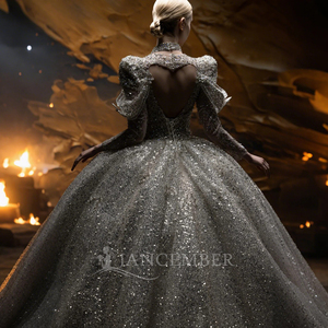 Principessa in cristallo <span class=keywords><strong>Vintage</strong></span> <span class=keywords><strong>sposa</strong></span> LSHT069 abito da <span class=keywords><strong>sposa</strong></span> moderno gonfio abito da ballo paillettes pizzo decorazioni floreali per <span class=keywords><strong>sposa</strong></span> madre <span class=keywords><strong>sposa</strong></span> - Product Image 6