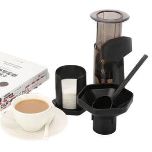 Mini cafetière à piston portative |   Cafetière de voyage portable en plastique transparent - Product Image 4