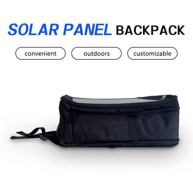 Solar Backpack Portable Solar-Powered Panel Laptop Backpack USB Charging for Outdoor Daily Commute