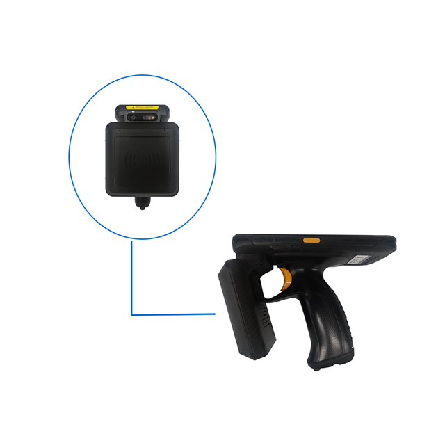 Group Reading 13.56MHz RFID HF Label Reader Pistol Grip PDA Android 11.0 Barcode Scanner ABS IP67 Sealed 32cm Reading Distance