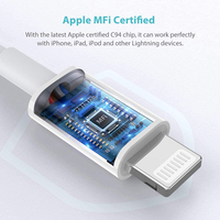 Cable de carga certificado MFi tipo C a IOS accesorios electrónicos de uso común con chaqueta TPE blindaje trenzado Cable DE DATOS USB