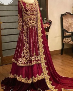 Nueva y elegante-Indian/pakistaní chaqueta con Lehenga vestir vestidos en cuentas de vidrio cristal piedra trabajo para boda = 2020 - Product Image 1