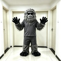 Costume de mascotte de gorille gris de dessin animé pour adulte, tenue sur mesure pour carnaval, festival d'ouverture, Noël, divertissement en EVA