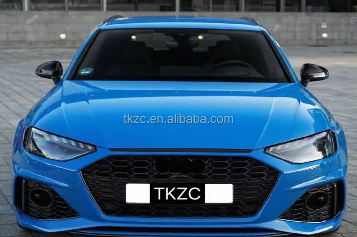 TKZCRST araba tamponları için 2020-2021 Audi A4 A4L S4 yükseltme RS4 vücut kitleri ile ön araba tampon Grille
