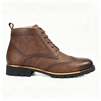 CACATUA Nouvelle Collection Bottes Chukka Montantes Homme en Cuir PU Bruni Imperméables Antidérapantes à Lacets Hiver 6593-6