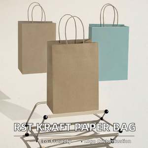 Sac en papier kraft avec poignée anti-effraction pour la restauration rapide, les plats à emporter et la livraison, emballage pour vaisselle, oreillers, produits ménagers - Product Image 3