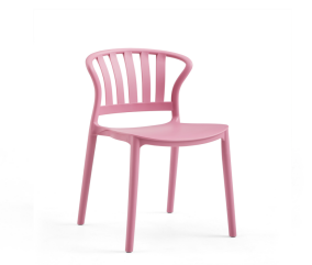 Plastic Modern Armless Dining <b>Chair</b> with Slatted <b>Back</b> for Restaurant Hotel Home Dining Rooms - Product Image 4