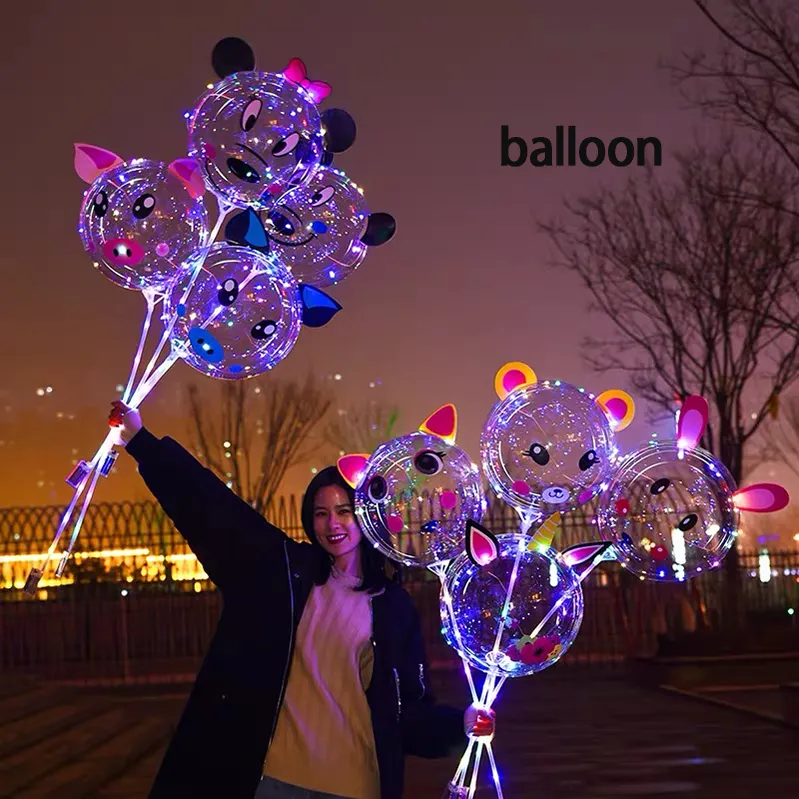 Led Balão Titular Coluna Balões Stand Stick Ballon Decorações De Festa De Aniversário Crianças Adulto Casamento Decoração De Natal