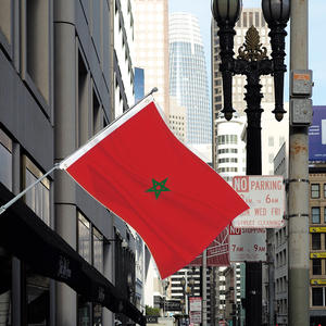 Оптовый экологичный флаг Марокко из полиэстера, 90x150 см, прочный, яркие цвета, 2 люверса - Product Image 2
