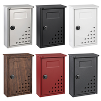 Boîte aux lettres murale extérieure en acier galvanisé résistant aux intempéries Winland, avec serrure à combinaison, capacité 5L, pour maison, appartement, jardin