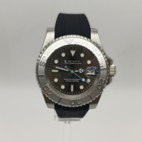 NH35 Uhrwerk Edelstahlgehäuse Saphirglas Herren Automatische Mechanische Uhr Mit Kautschukarmband