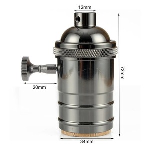 Vintage E27 Screw <strong>Socket</strong> <strong>Lamp</strong> Base DIY Antique <strong>Lamp</strong> Holder With Switch Fitting Adapters Retro Metal Lighting Holder - Product Image 4