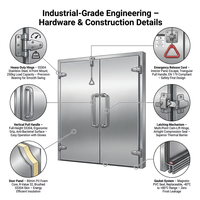 Portes à enroulement en PVC industrielles de conception modulaire permettant une démontage rapide des rideaux pour une installation rapide en usine