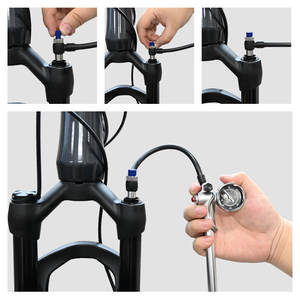BAIMEI haute 400PSI alliage d'aluminium pression vélo <span class=keywords><strong>Air</strong></span> choc <span class=keywords><strong>pompe</strong></span> manomètre vanne de purge <span class=keywords><strong>vtt</strong></span> fourche <span class=keywords><strong>Suspension</strong></span> arrière étanche - Product Image 3