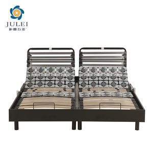 分体式大号SizeLit电动遥控双可调床架桦木板条，带塑料地块 - Product Image 2