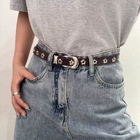 Ceinture en jean unisexe au design original avec accents floraux et boucle ardillon en alliage – Nouvel accessoire de mode 2025