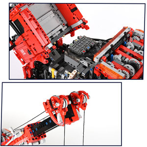 Mould King 17028 Camion dei Pompieri RC con Gru, Blocchi da Costruzione, Mattoncini per Vigili del Fuoco, <span class=keywords><strong>Giocattoli</strong></span> per Adulti - Product Image 4