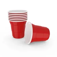 Gelas Shot Plastik Desain Bertingkat 2oz, Dapat Ditumpuk, Bahan PP PS Bebas BPA untuk Bar, Karnaval, Acara Tasting