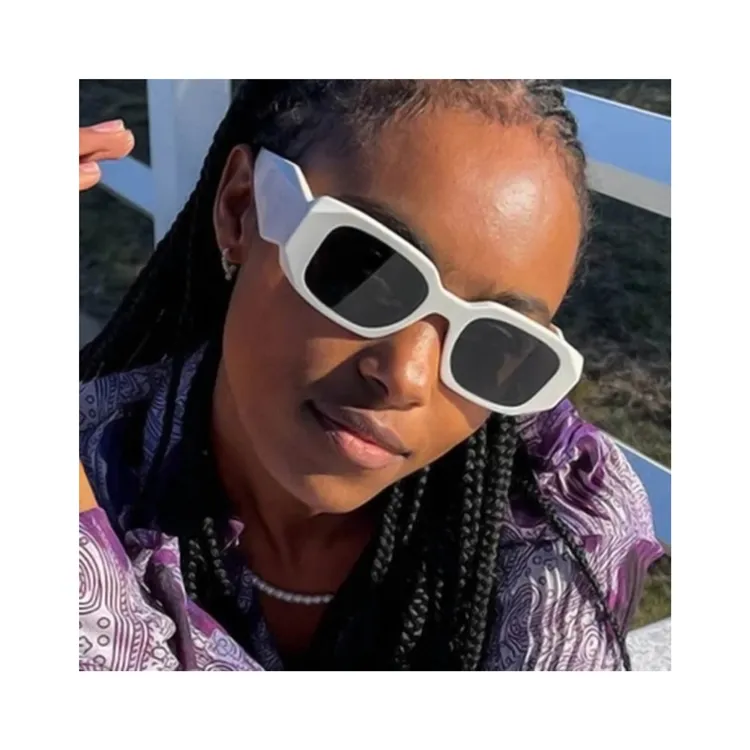 Metal güneş gözlüğü 2021 yeni tasarım son moda çerçeve çin fabrika doğrudan satış kadın erkek kare plastik güneş gözlüğü