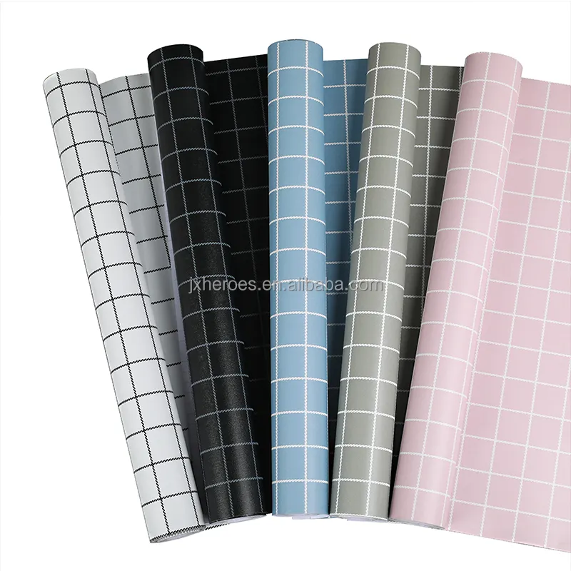 Modern Plaid Texture Easy to Stick Nordic INS Style Peel And Stick Wallpaper Adhesive