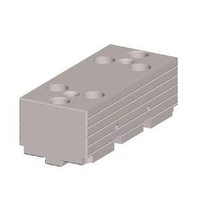 Mandril fijo para tornillo de banco modular superior de 100 mm, superficie lisa, grado industrial - Product Image 1